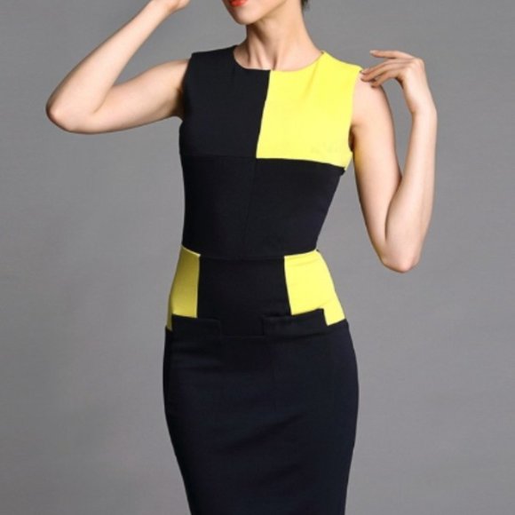Friday Sheath Dress in Colorblock, size 8 (though fits more like a 4-6) - Picture 4 of 6